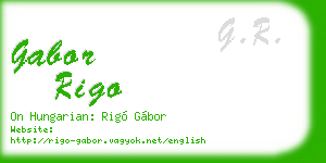 gabor rigo business card